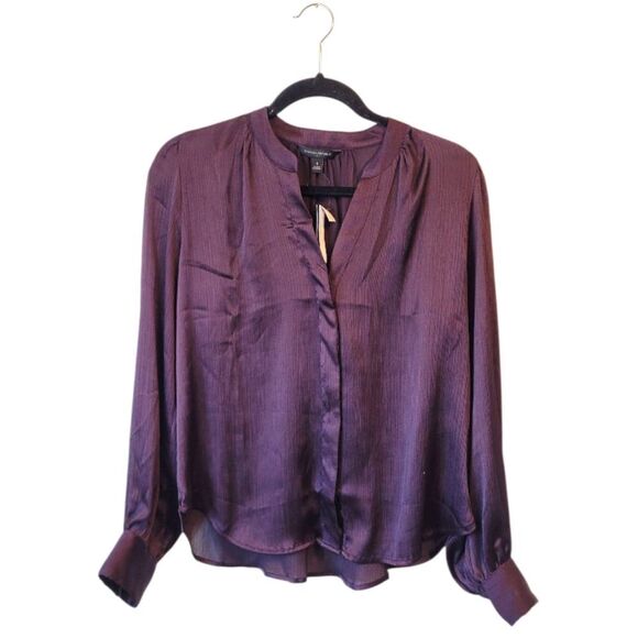 Banana Republic Women's Plum Flowy Blouse Size S NWT - Picture 1 of 7